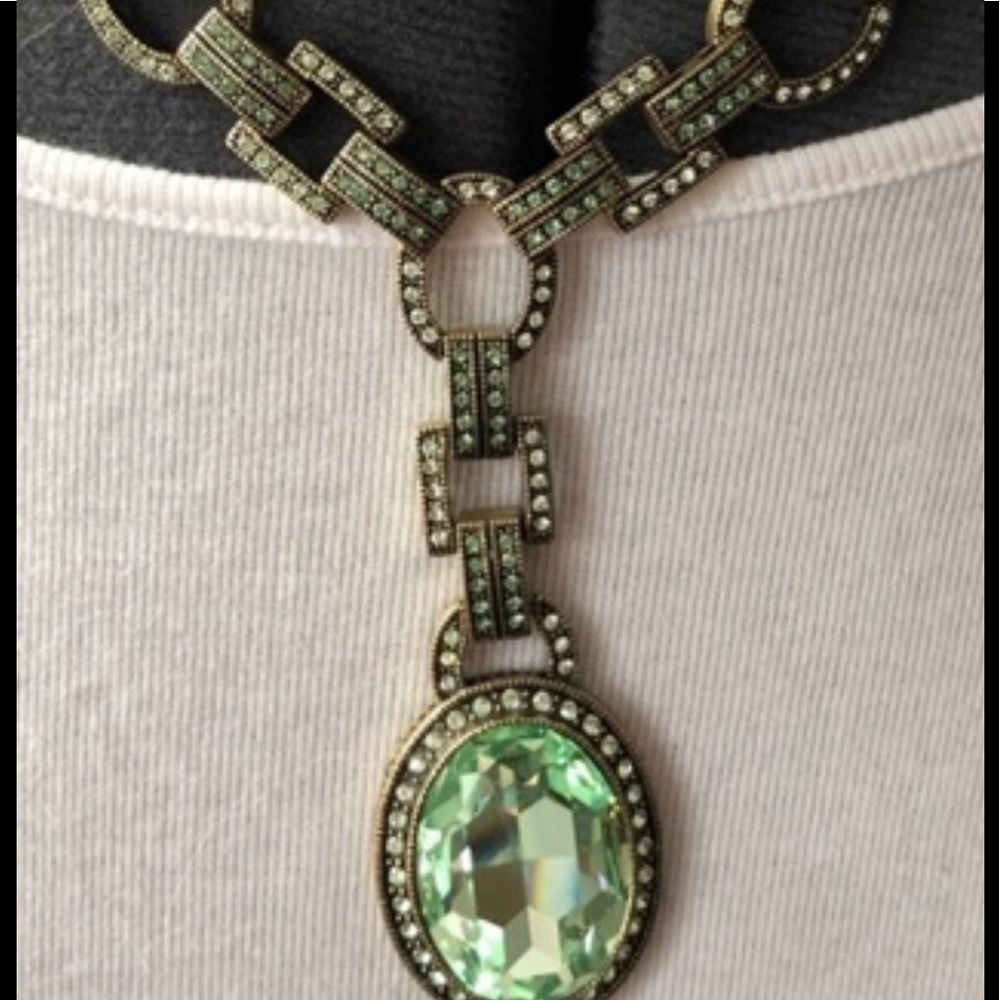Heidi Daus green necklace